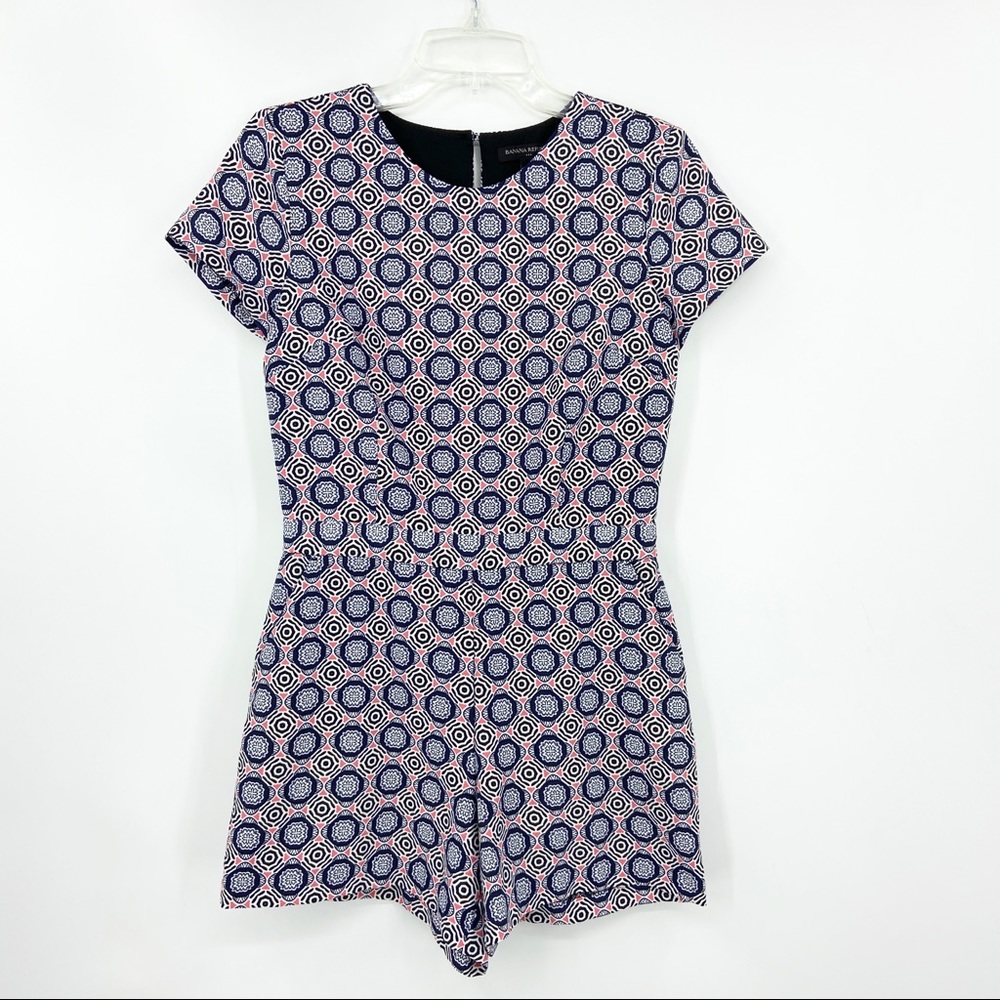 BANANA REPUBLIC Geometric Print Romper w Pockets